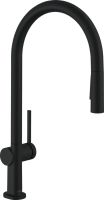 Змішувач для кухні Hansgrohe Talis M54 чорний матовий 72800670 з висувною лійкою