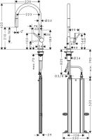 Змішувач для кухні Hansgrohe Talis M54 сталь 72803800 з висувною лійкою