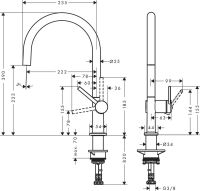 Смеситель для кухни Hansgrohe Talis M54 хром 72804000