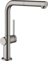 Змішувач для кухні Hansgrohe Talis M54 чорний матовий хром 72808340 з висувною лійкою
