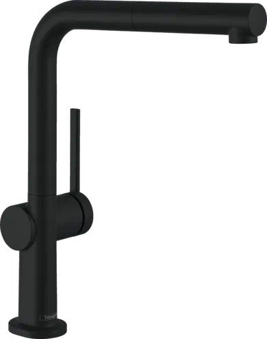 Змішувач для кухні Hansgrohe Talis M54 чорний матовий 72808670 з висувною лійкою