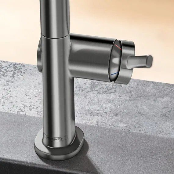 Змішувач для кухні Hansgrohe Talis M54 чорний матовий хром 72809340 з висувною лійкою