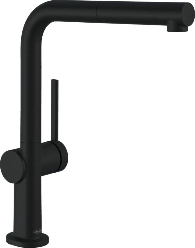 Змішувач для кухні Hansgrohe Talis M54 чорний матовий 72809670 з висувною лійкою
