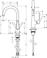 Змішувач для кухні Hansgrohe Talis S хром 72814000