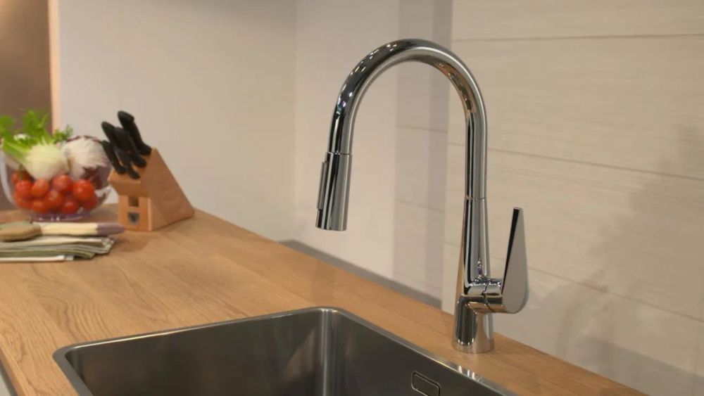 Змішувач для кухні Hansgrohe Talis S хром 72815000 з висувною лійкою
