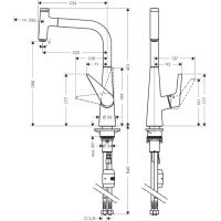 Змішувач для кухні Hansgrohe Talis Select хром 72821000 з висувною лійкою