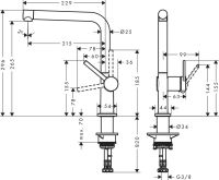 Змішувач для кухні Hansgrohe Talis M54 хром 72840000
