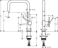 Змішувач для кухні Hansgrohe Talis M54 хром 72844000