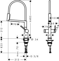 Змішувач для кухні Hansgrohe Talis Select M54 чорний матовий хром 72861340