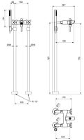 Смеситель для ванны Bugnatese Rodos белый матовый RODBI7300P на пол