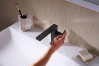Смеситель для раковины Hansgrohe Tecturis E черный матовый 73021670