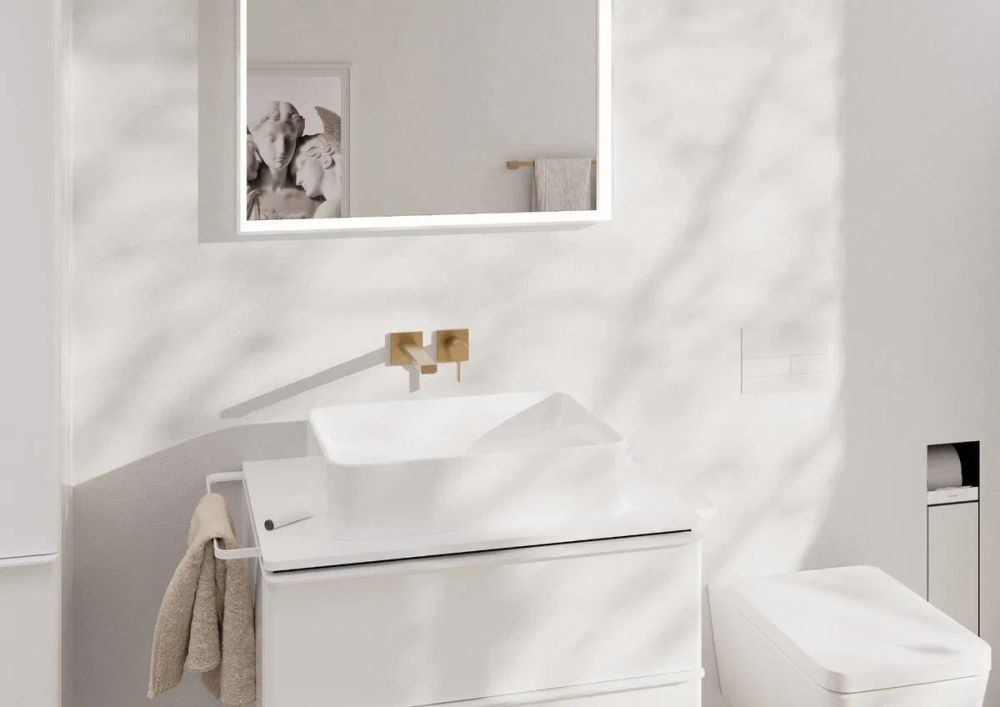 Смеситель для раковины Hansgrohe Tecturis E бронза 73051140