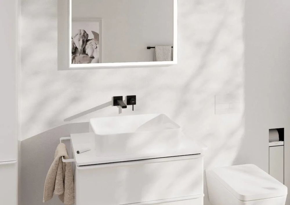 Змішувач для раковини Hansgrohe Tecturis E чорний матовий 73051670