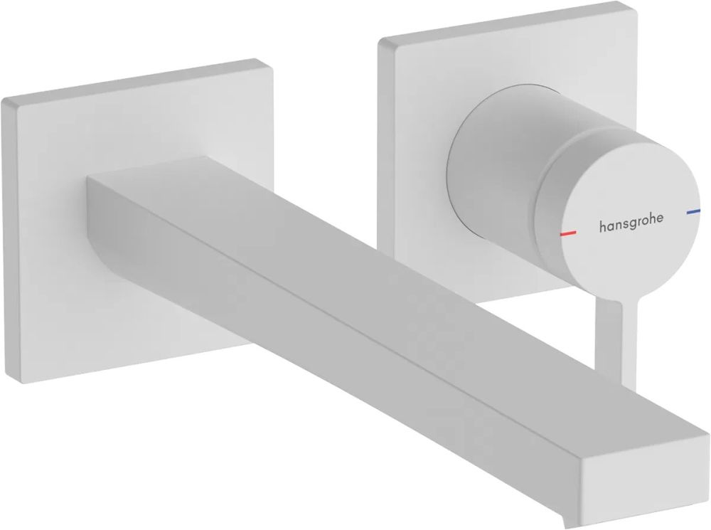 Змішувач для раковини Hansgrohe Tecturis E білий матовий 73051700