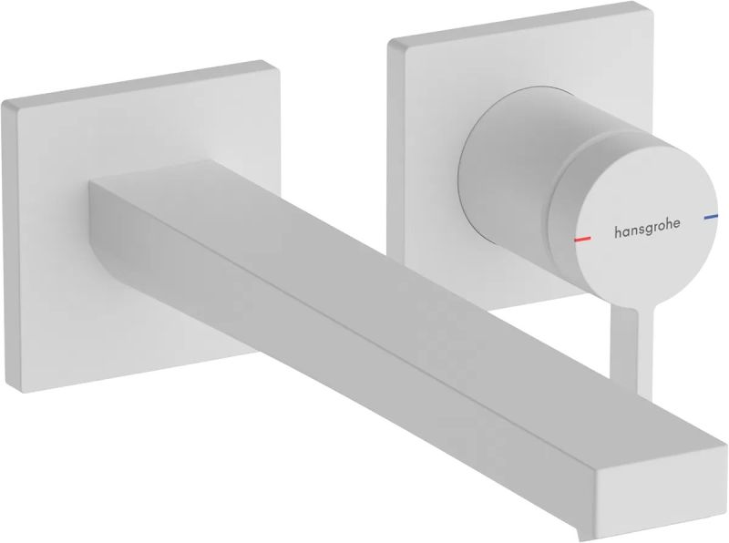 Змішувач для раковини Hansgrohe Tecturis E білий матовий 73051700