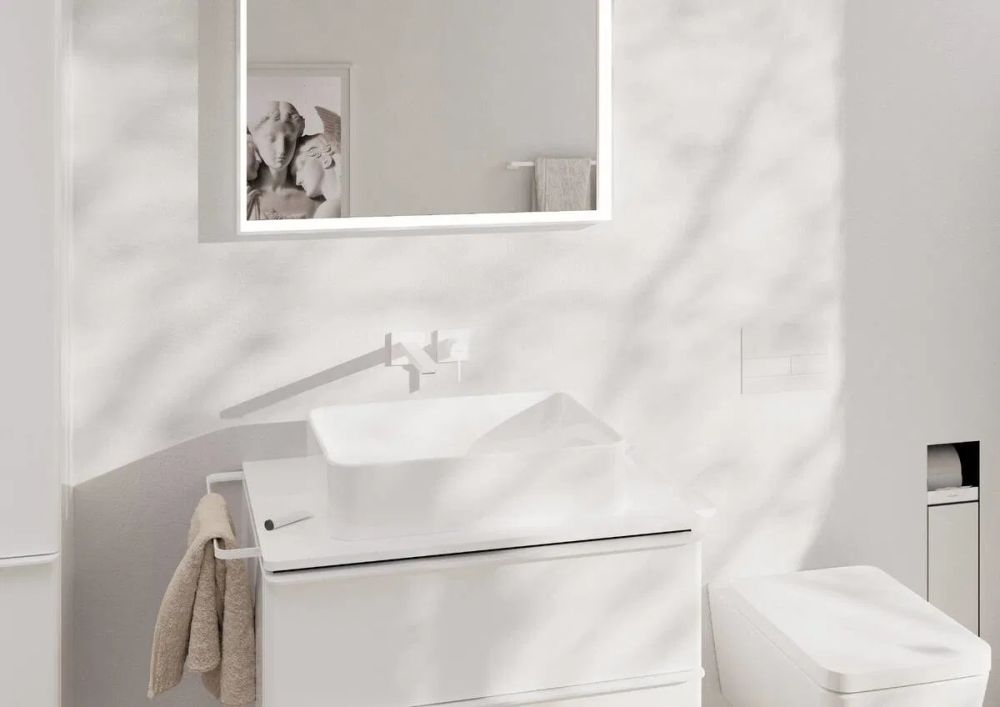 Змішувач для раковини Hansgrohe Tecturis E білий матовий 73051700
