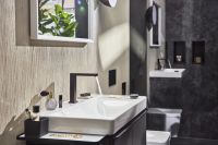 Смеситель для раковины Hansgrohe Tecturis E черный матовый 73053670