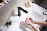 Смеситель для раковины Hansgrohe Tecturis E черный матовый 73053670