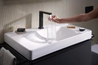 Смеситель для раковины Hansgrohe Tecturis E черный матовый 73053670