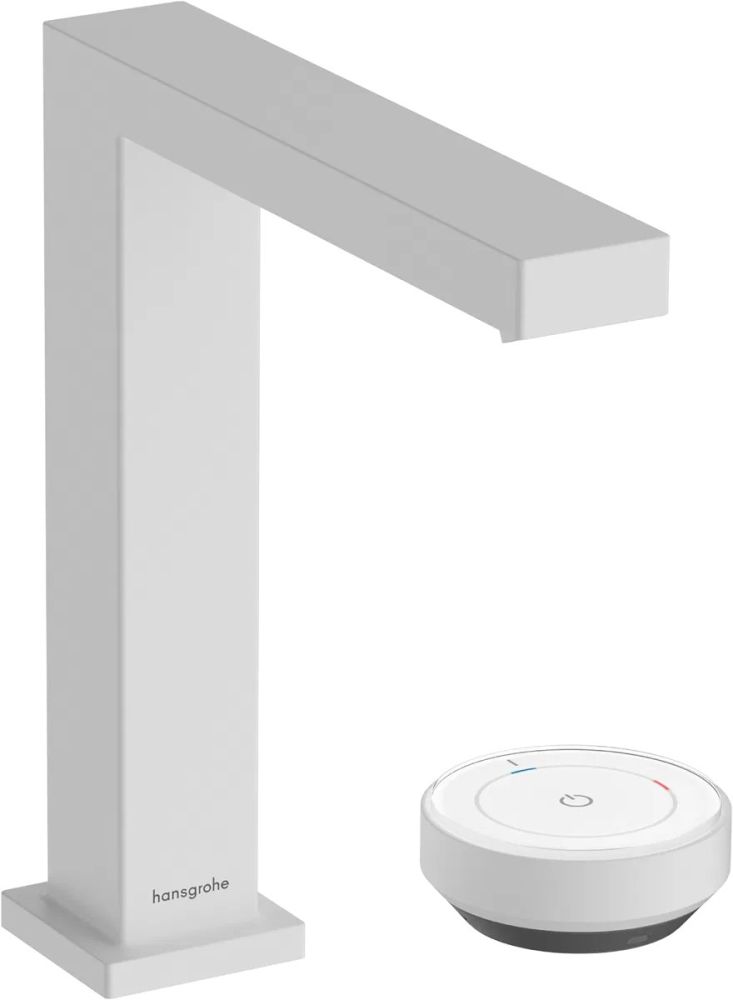 Змішувач для раковини Hansgrohe Tecturis E білий матовий 73053700