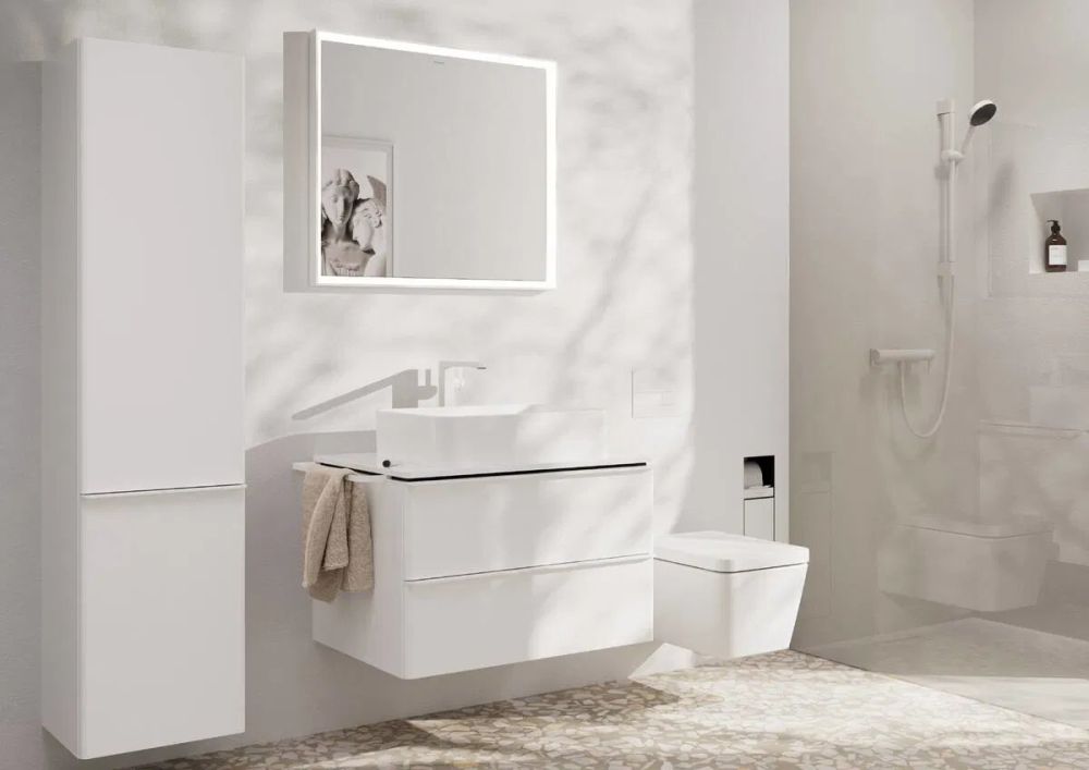 Змішувач для раковини Hansgrohe Tecturis E білий матовий 73072700
