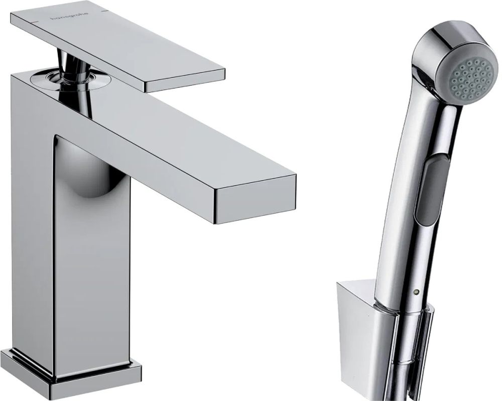 Змішувач для раковини Hansgrohe Tecturis E хром 73210000 з гігієнічним душем