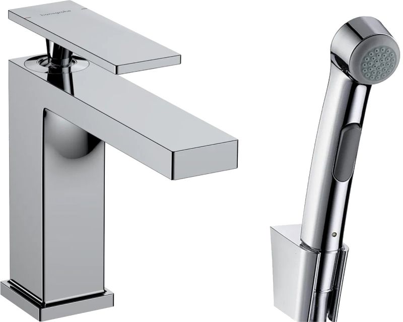 Змішувач для раковини Hansgrohe Tecturis E хром 73210000 з гігієнічним душем