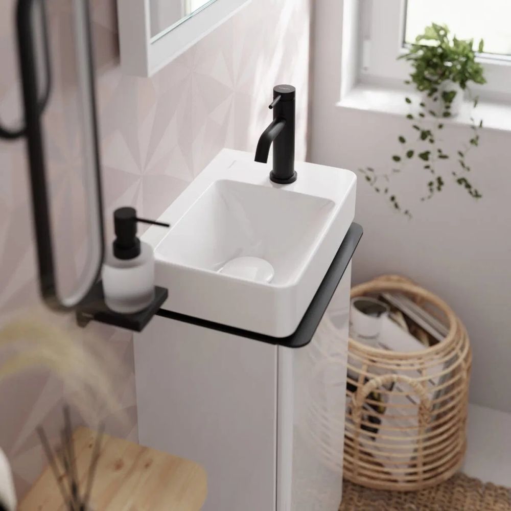 Смеситель для раковины Hansgrohe Tecturis S черный матовый 73301670