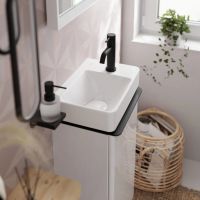 Смеситель для раковины Hansgrohe Tecturis S черный матовый 73301670