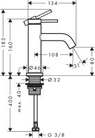 Змішувач для раковини Hansgrohe Tecturis S білий матовий 73313700