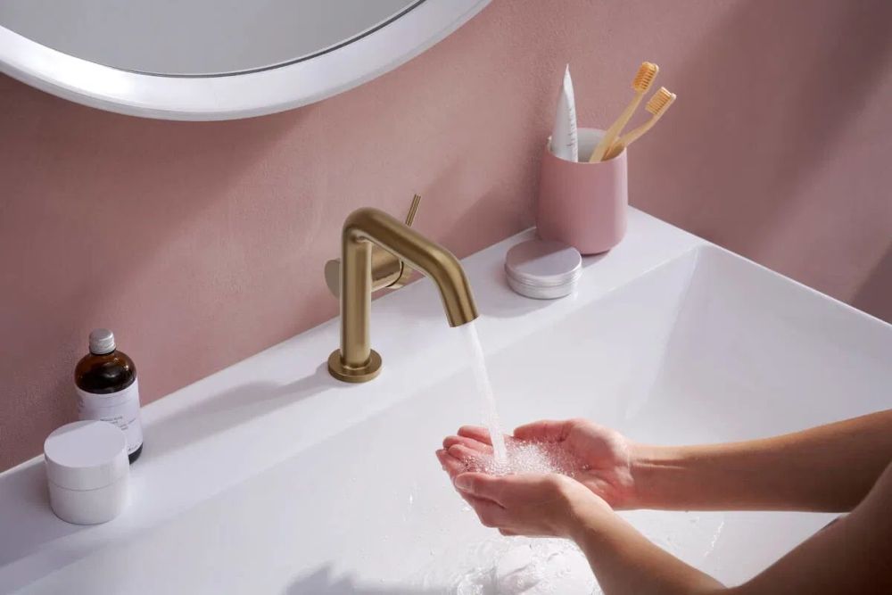 Змішувач для раковини Hansgrohe Tecturis S бронза 73320140