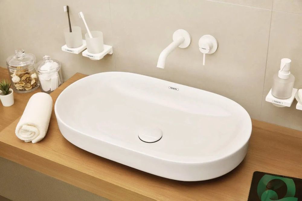 Змішувач для раковини Hansgrohe Tecturis S білий матовий 73350700