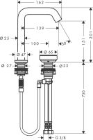 Змішувач для раковини Hansgrohe Tecturis S білий матовий 73353700