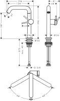 Змішувач для раковини Hansgrohe Tecturis S білий матовий 73360700