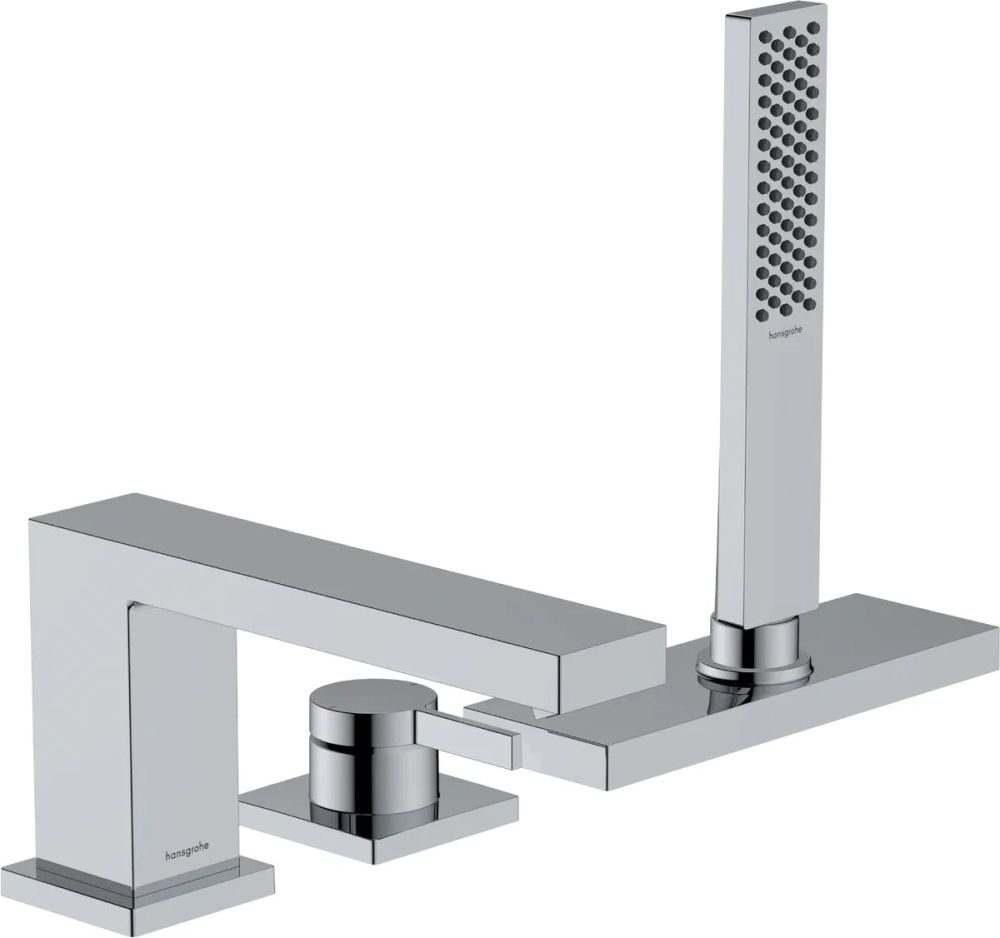 Смеситель на борт ванны Hansgrohe Tecturis E хром 73443000 с душевым гарнитуром
