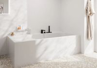 Смеситель на борт ванны Hansgrohe Tecturis E черный матовый 73443670 с душевым гарнитуром
