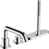 Змішувач на борт ванни Hansgrohe Tecturis S хром 73447000 з душовим гарнітуром