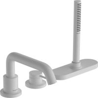 Змішувач на борт ванни Hansgrohe Tecturis S білий матовий 73447700 з душовим гарнітуром