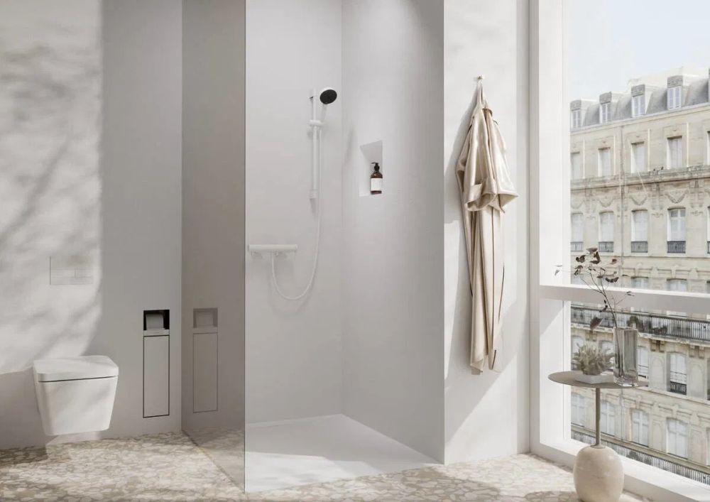 Змішувач для душу Hansgrohe Tecturis E білий матовий 73620700