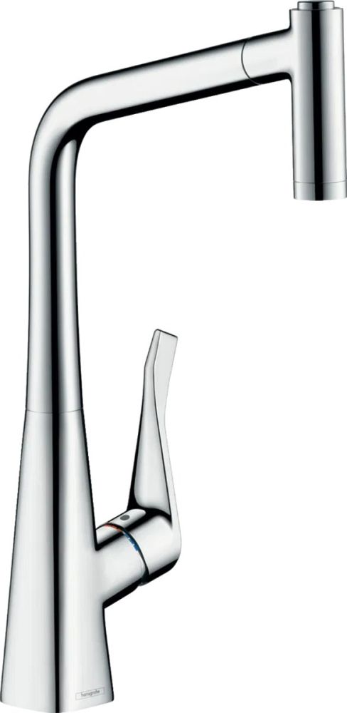 Змішувач для кухні Hansgrohe Metris M71 хром 73801000 з висувною лійкою