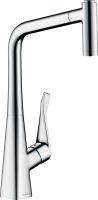 Змішувач для кухні Hansgrohe Metris M71 хром 73801000 з висувною лійкою
