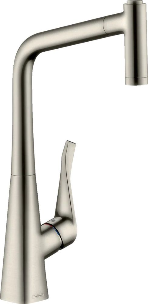 Змішувач для кухні Hansgrohe Metris M71 сталь 73801800 з висувною лійкою