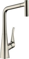 Змішувач для кухні Hansgrohe Metris M71 сталь 73801800 з висувною лійкою