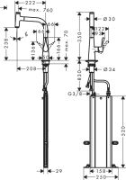 Змішувач для кухні Hansgrohe Metris Select M71 хром 73802000