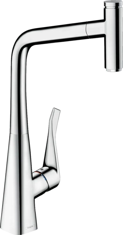 Змішувач для кухні Hansgrohe Metris Select M71 хром 73803000 з висувною лійкою