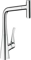 Змішувач для кухні Hansgrohe Metris Select M71 хром 73803000 з висувною лійкою