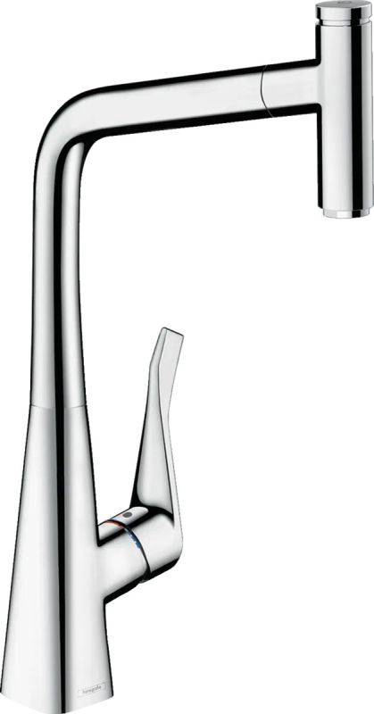 Змішувач для кухні Hansgrohe Metris Select M71 хром 73803000 з висувною лійкою