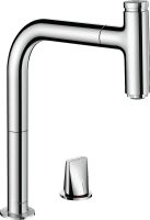 Змішувач для кухні Hansgrohe Metris Select M71 хром 73804000 з висувною лійкою