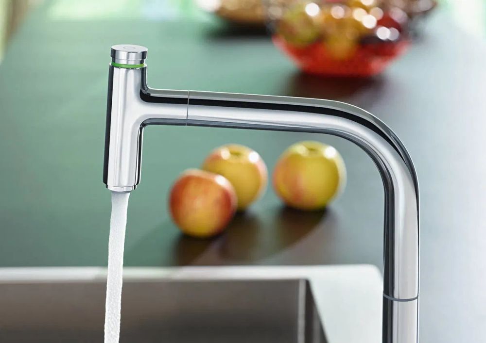Смеситель для кухни Hansgrohe Metris Select M71 хром 73804800 с выдвижной лейкой