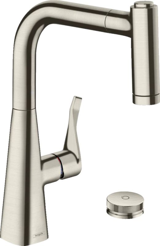 Змішувач для кухні Hansgrohe Metris Select M71 сталь 73805800
